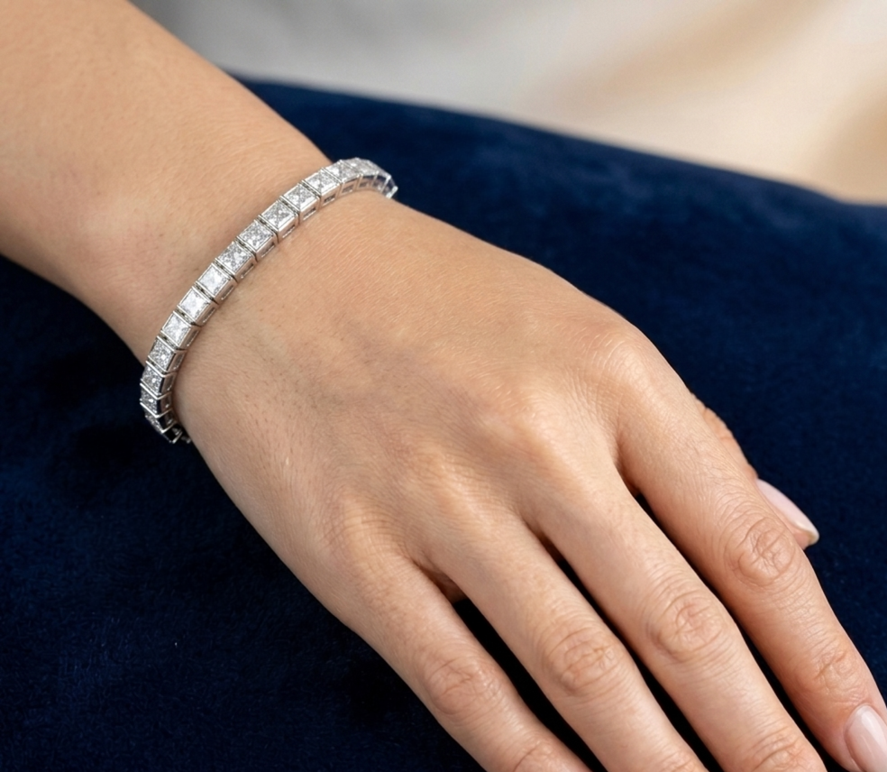 PRINCESS DIAMOND TENNIS BRACELET