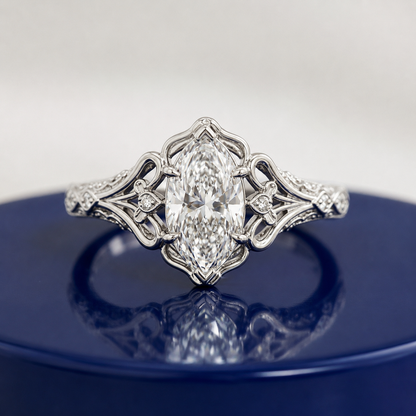 VINTAGE MARQUISE DIAMOND WEDDING RING