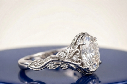 VINTAGE OVAL DIAMOND ENGAGEMENT RING