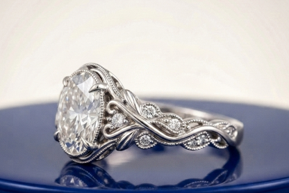 VINTAGE OVAL DIAMOND ENGAGEMENT RING
