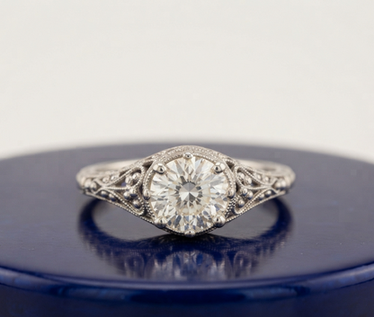VINTAGE ROUND DIAMOND ENGAGEMENT RING