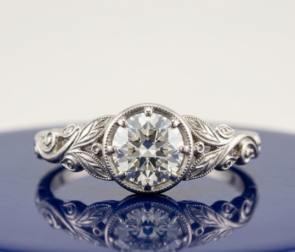 VINTAGE ROUND DIAMOND ENGAGEMENT RING