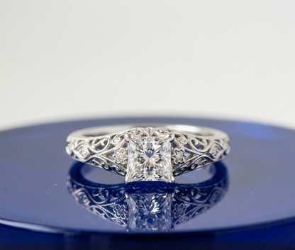 VINTAGE PRINCESS DIAMOND ENGAGEMENT RING