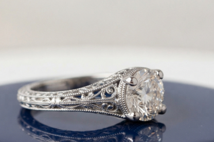 VINTAGE ROUND DIAMOND WEDDING RING