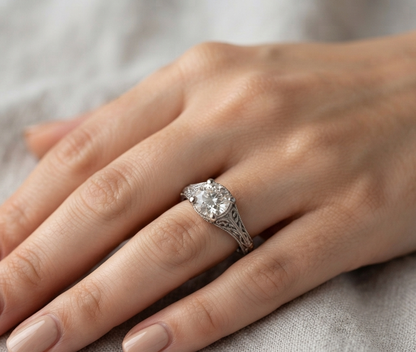 VINTAGE ROUND DIAMOND WEDDING RING