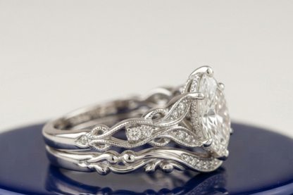 VINTAGE MARQUISE DIAMOND RING SET