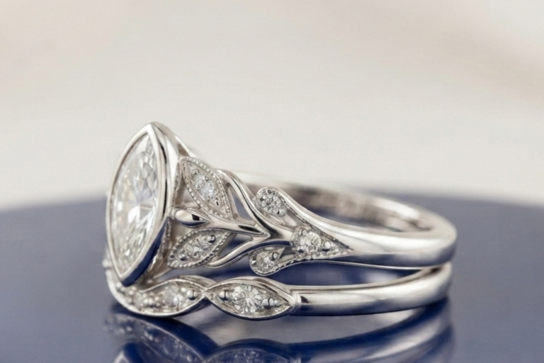 MARQUISE DIAMOND VINTAGE RING SET