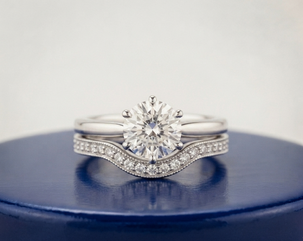 ROUND DIAMOND VINTAGE RING SET
