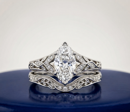 VINTAGE MARQUISE DIAMOND RING SET