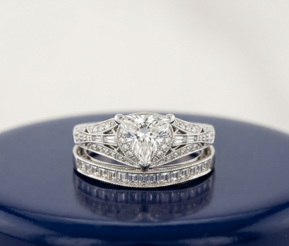 TRILLION DIAMOND VINTAGE RING SET