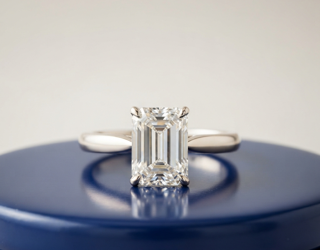 SOLITAIRE EMERALD-CUT ENGAGEMENT RING
