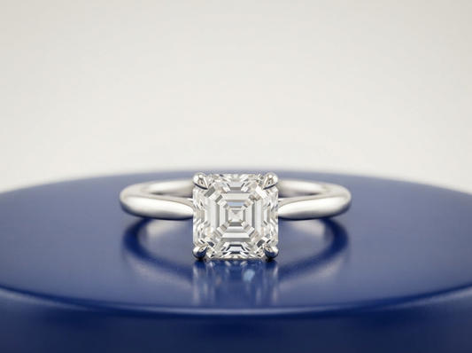 ASSCHER SOLITAIRE ENGAGEMENT RING