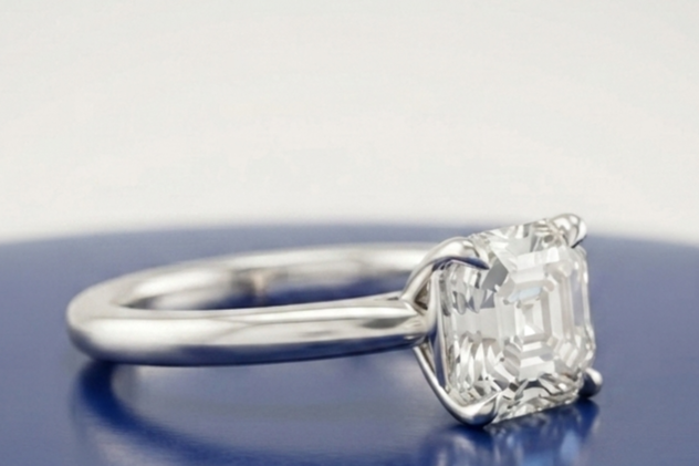 ASSCHER SOLITAIRE ENGAGEMENT RING