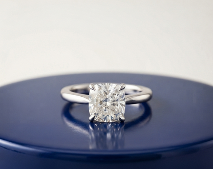 CUSHION SOLITAIRE ENGAGEMENT RING
