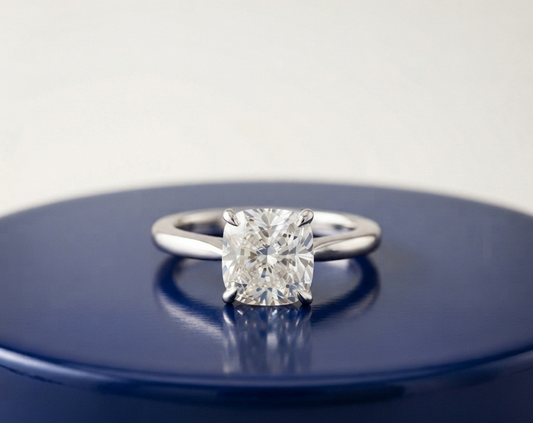 CUSHION SOLITAIRE ENGAGEMENT RING