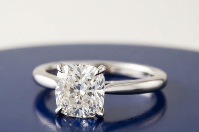 CUSHION SOLITAIRE ENGAGEMENT RING