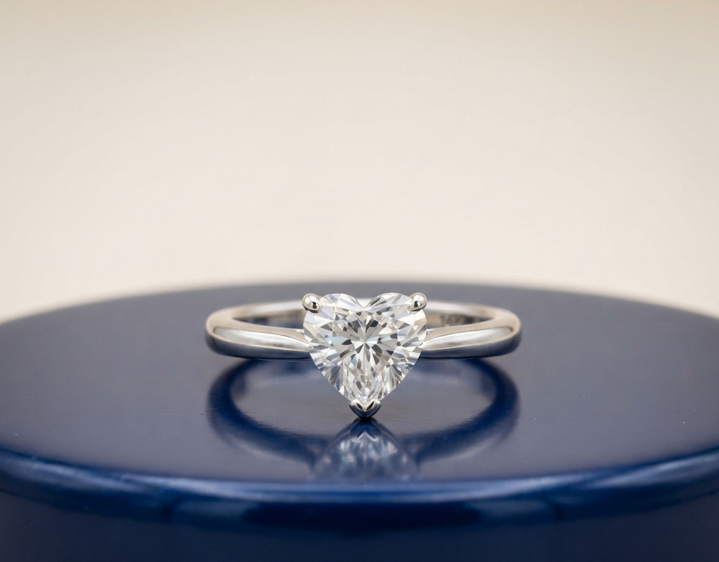 HEART SOLITAIRE ENGAGEMENT RING