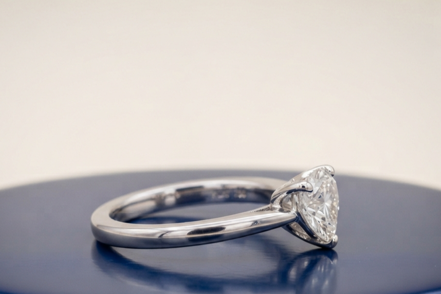 HEART SOLITAIRE ENGAGEMENT RING