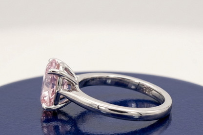 PINK OVAL-CUT SOLITAIRE ENGAGEMENT RING