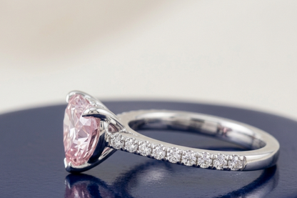 PINK HEART-CUT SOLITAIRE ENGAGEMENT RING