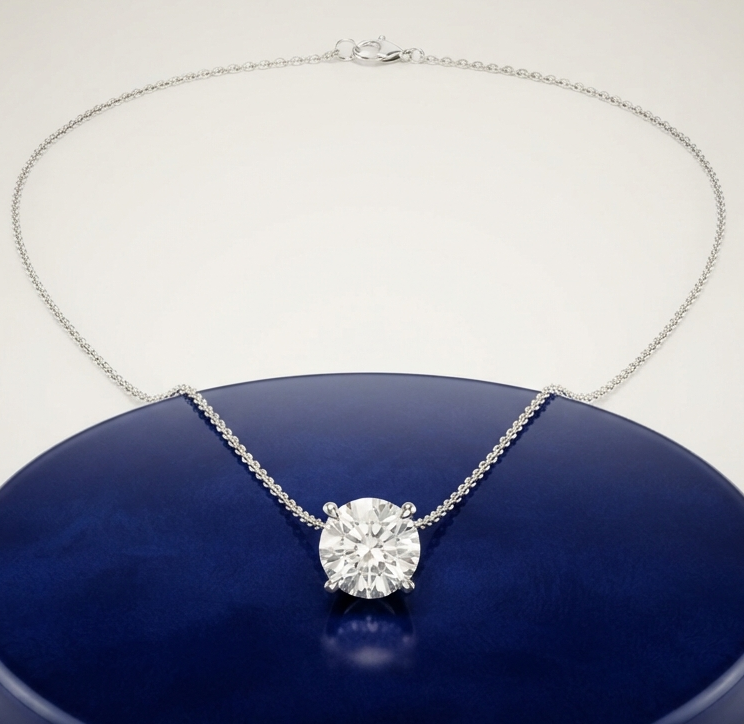 ROUND DIAMOND PENDANT NECKALCE