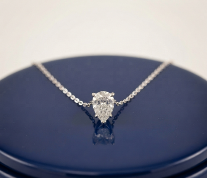 PEAR DIAMOND PENDANT NECKLACE