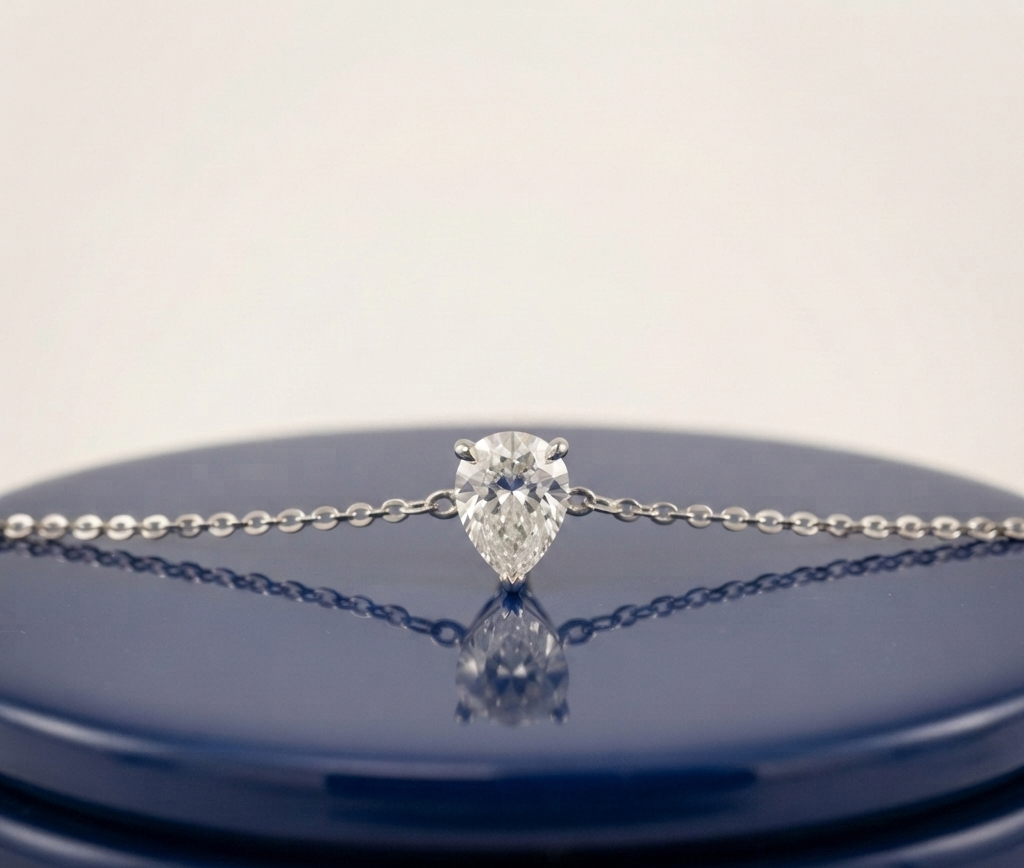 PEAR DIAMOND PENDANT NECKLACE