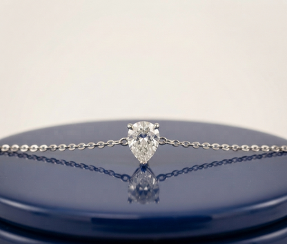 PEAR DIAMOND PENDANT NECKLACE