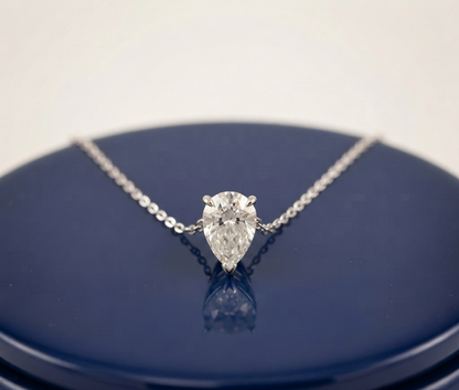 PEAR DIAMOND PENDANT NECKLACE