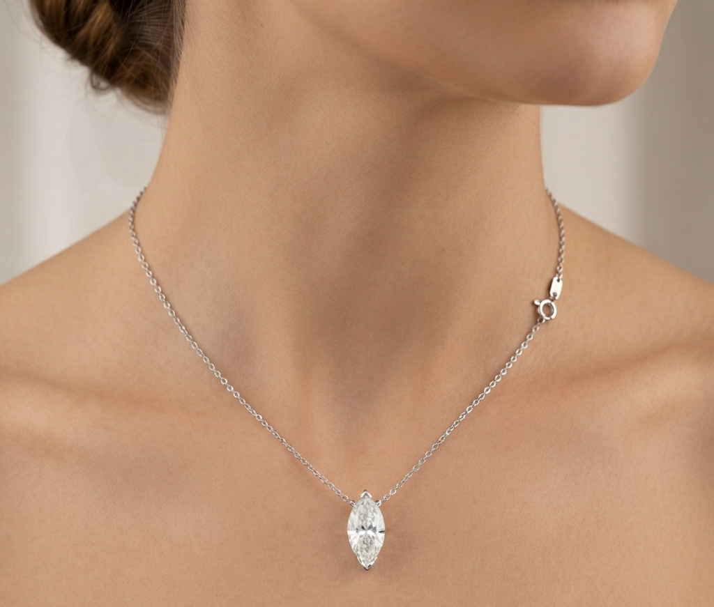 MARQUISE DIAMOND PENDANT NECKLACE