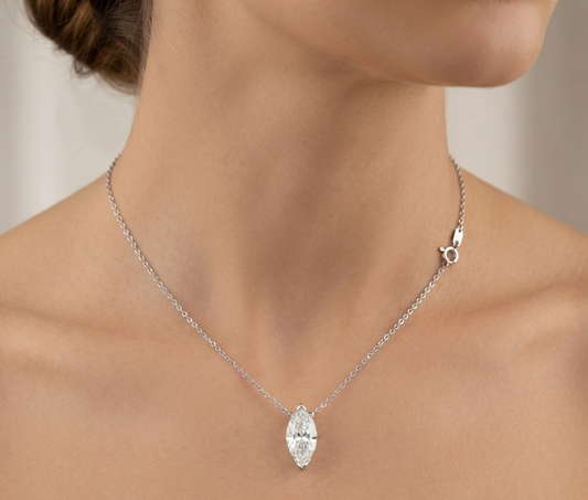 MARQUISE DIAMOND PENDANT NECKLACE