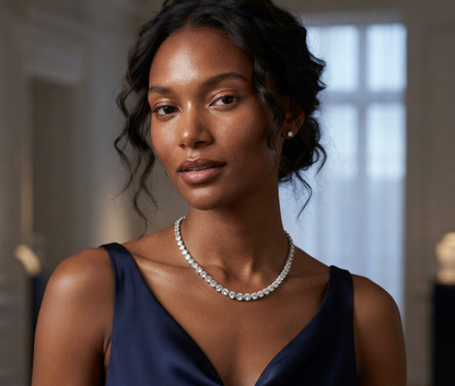 ROUND DIAMOND TENNIS NECKLACE