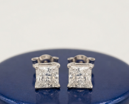 PRINCESS SOLITAIRE STUD EARINGS