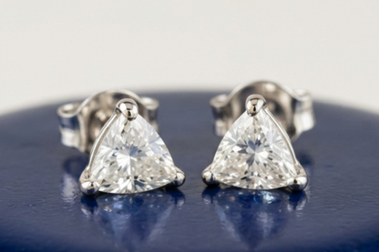 TRILLION SOLITAIRE STUD EARINGS