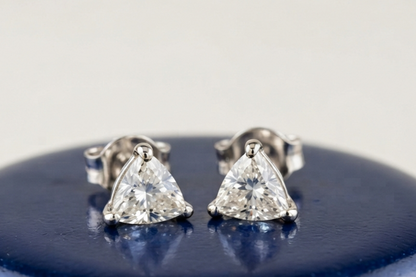 TRILLION SOLITAIRE STUD EARINGS