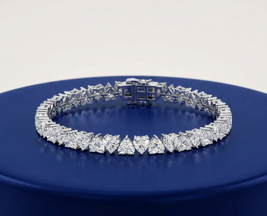 HEART DIAMOND TENNIS BRACELET
