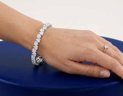 HEART DIAMOND TENNIS BRACELET