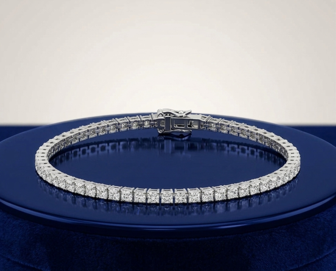PRINCESS DIAMOND TENNIS BRACELET